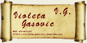 Violeta Gašović vizit kartica